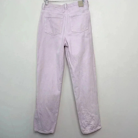 Zara Womens 6  High Rise Light Pink Straight Leg Jeans - Picture 14 of 14